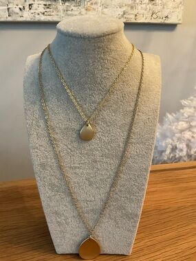 Ann Taylor Loft Gold Teardrop Layered Necklace - Women Jewelry